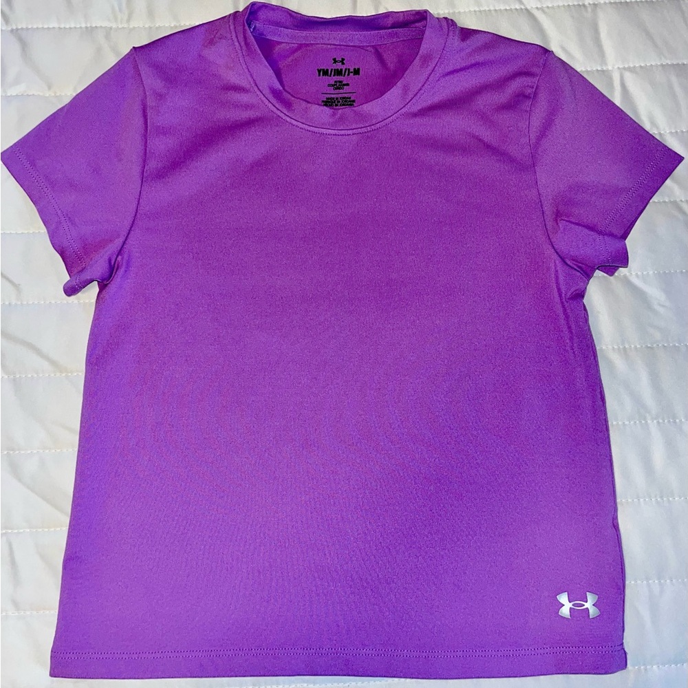 Under Armour Girls Movement Fitted Short Sleeve Tee Like New